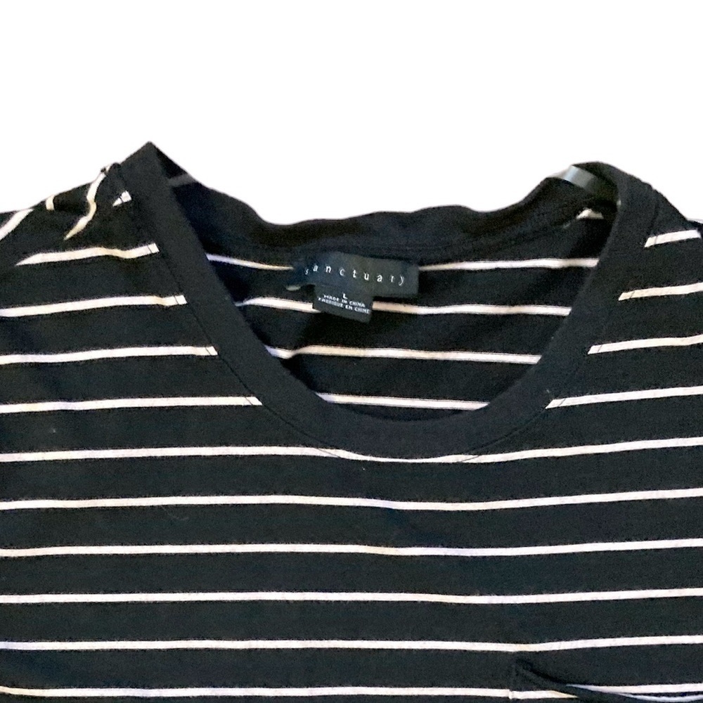 Sanctuary Navy and White Striped T-shirt Dress - Picture 3 of 8